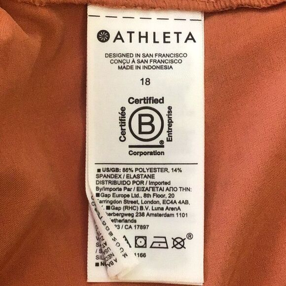 Athleta ARRIVAL Jupe Orange Packable Travel  Athleisure Performance Wear Skirt - Picture 16 of 16